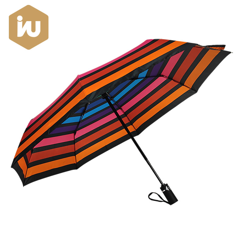 Folding Auto Open At Auto Close Rainbow Umbrella